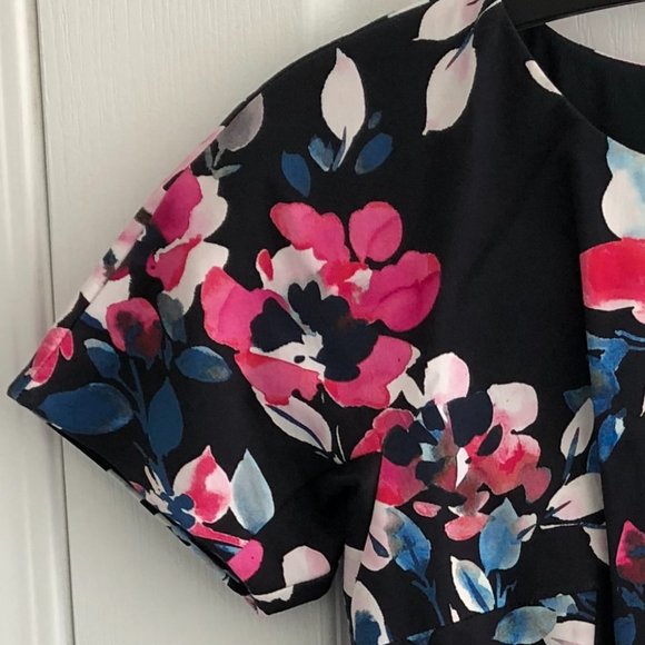 French Connection Fitted Floral Mini Dress 4 Small - Picture 9 of 13